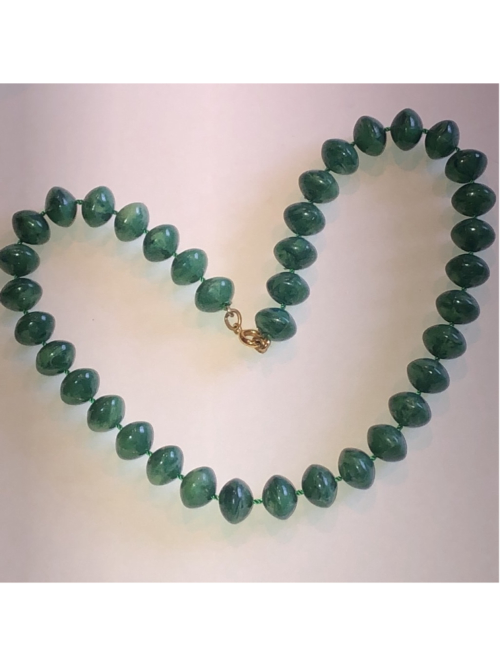 Elegant Vintage Green Beaded Boho Retro Necklace
